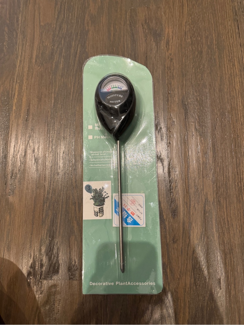 Soil Moisture & PH Meter Plant Tester No Battery Needed
